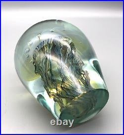 Signed 2004 Eickholt DOAF2 Large Art Glass Hand Blown Jellyfish Paperweight