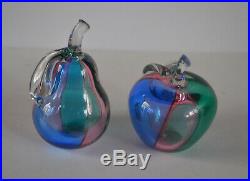 Signed Archimede Seguso Murano Art Glass Fruit Paperweights -2