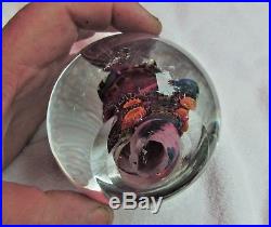 Signed Aro Schulze 95 Tropical Coral Reef Vitra Studio Glass Paperweight 3 3/4