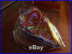 Signed Art Glass Paperweight Nowak Iridescence