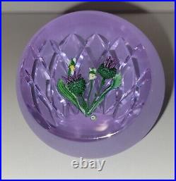 Signed Caithness Highland Posy Alexandrite Art Glass Paperweight 1448