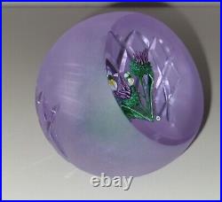 Signed Caithness Highland Posy Alexandrite Art Glass Paperweight 1448