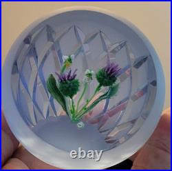 Signed Caithness Highland Posy Alexandrite Art Glass Paperweight 1448