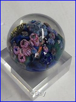Signed Dated Numbered Josh Simpson Inhabited Planet 3 Paperweight 2005