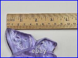 Signed Fire & Light Glass Lavender Purple Neodymium Hope Butterfly Paperweight