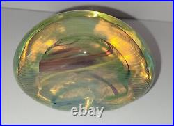 Signed Irving Slotchiver Fumed Art Glass Paperweight/Sculpture 1471