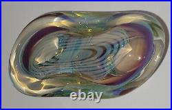 Signed Irving Slotchiver Fumed Art Glass Sculpture 1446