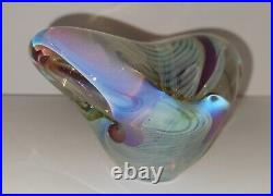 Signed Irving Slotchiver Fumed Art Glass Sculpture 1446