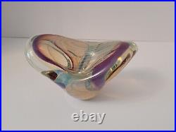 Signed Irving Slotchiver Fumed Art Glass Sculpture 1446