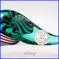 Signed & Labeled Salviati Venetian / Murano Art Glass Snail Paperweight Figurine