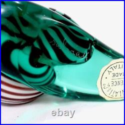 Signed & Labeled Salviati Venetian / Murano Art Glass Snail Paperweight Figurine