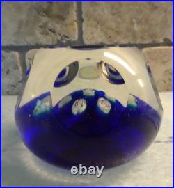 Signed Pairpoint Art Glass Clichy Ltuz Style Millefiori Faceted Paperweight COS