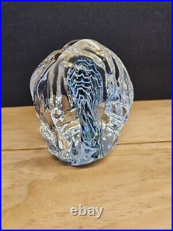 Signed R. Gerrett Spectacular Paperweight/sculpture Glass/ Controlled Bubbles