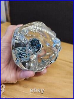 Signed R. Gerrett Spectacular Paperweight/sculpture Glass/ Controlled Bubbles