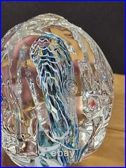 Signed R. Gerrett Spectacular Paperweight/sculpture Glass/ Controlled Bubbles