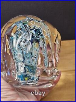 Signed R. Gerrett Spectacular Paperweight/sculpture Glass/ Controlled Bubbles