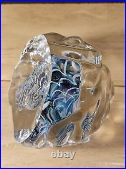 Signed R. Gerrett Spectacular Paperweight/sculpture Glass/ Controlled Bubbles