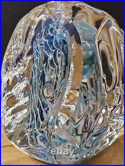 Signed R. Gerrett Spectacular Paperweight/sculpture Glass/ Controlled Bubbles