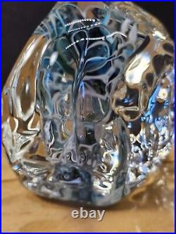 Signed R. Gerrett Spectacular Paperweight/sculpture Glass/ Controlled Bubbles