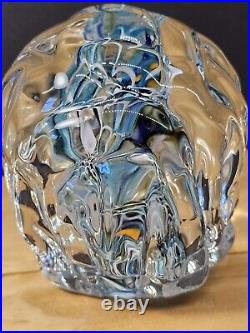 Signed R. Gerrett Spectacular Paperweight/sculpture Glass/ Controlled Bubbles