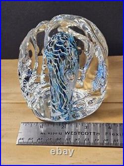 Signed R. Gerrett Spectacular Paperweight/sculpture Glass/ Controlled Bubbles