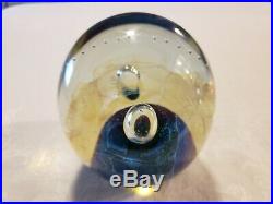 Signed Robert Eichholt Art Glass Globe Paperweight