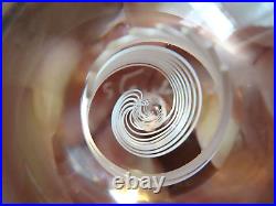 Signed Steuben Art Glass Spiral Ribbon Paperweight 3.25 Tall