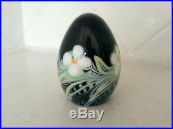 Signed and numbered Grant Randolph Studios paperweight with pulled feathers