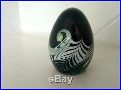 Signed and numbered Grant Randolph Studios paperweight with pulled feathers