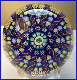 Special Edition Perthshire Glass Shamrock 12 Spoke Radial Millefiori Paperweight