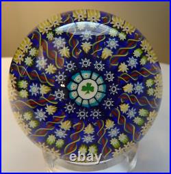 Special Edition Perthshire Glass Shamrock 12 Spoke Radial Millefiori Paperweight