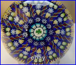 Special Edition Perthshire Glass Shamrock 12 Spoke Radial Millefiori Paperweight