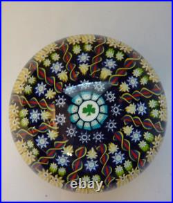 Special Edition Perthshire Glass Shamrock 12 Spoke Radial Millefiori Paperweight