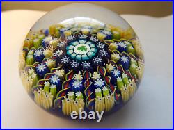 Special Edition Perthshire Glass Shamrock 12 Spoke Radial Millefiori Paperweight