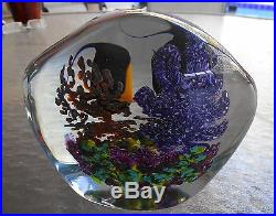 Spectacular 1995 Chris Heilman Aquarium Angel Fish Glass Sculpture Paperweight