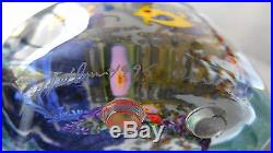 Spectacular 1995 Chris Heilman Aquarium Angel Fish Glass Sculpture Paperweight