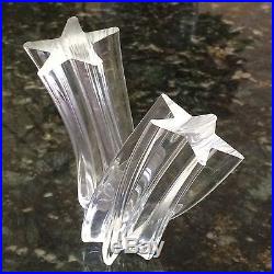 Steuben Crystal Art Glass Star Stream Figurine Paperweight Signed EXCELLENT