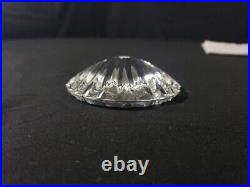 Steuben Sea Shell Paperweight Signed Lead Crystal Seashell Glass + Cloth Bag