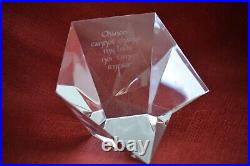 Steuben Signed Art Glass Crystal Paperweight w Poem Unique Keepsake