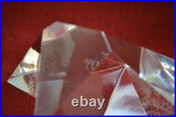 Steuben Signed Art Glass Crystal Paperweight w Poem Unique Keepsake