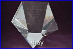 Steuben Signed Art Glass Crystal Paperweight w Poem Unique Keepsake