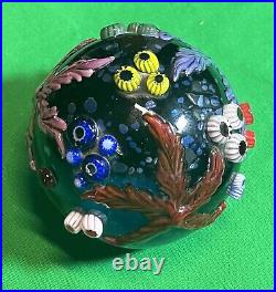 Steven Lundberg Art Glass 2000 STARFISH & BARNACLES Paperweight Signed & Dated