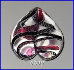 Steven Maslach Cuneo Furnace Art Glass Heart 1263