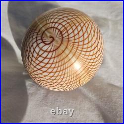 Steven Smyers signed Art Glass Paperweight Northern Star Original Design Perfect