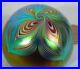 Stuart-Abelman-Iridescent-Art-Glass-Pulled-Feather-Paperweight-1995-Favrile-01-uy