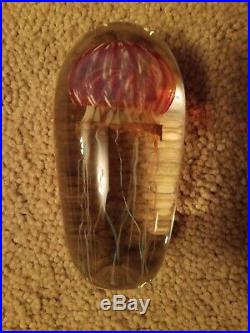Studio Art Glass Sculpture Rick Satava 5 Passion Moon Jellyfish Paperweight