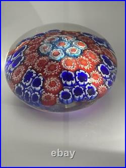 Stunning 4 X 3millifiori Paperweight Artist Signed Venidante Veni Murano