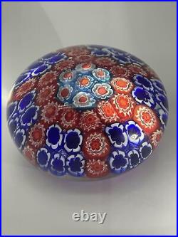 Stunning 4 X 3millifiori Paperweight Artist Signed Venidante Veni Murano