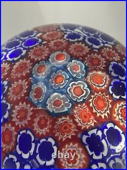 Stunning 4 X 3millifiori Paperweight Artist Signed Venidante Veni Murano