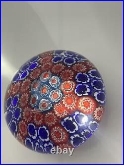 Stunning 4 X 3millifiori Paperweight Artist Signed Venidante Veni Murano